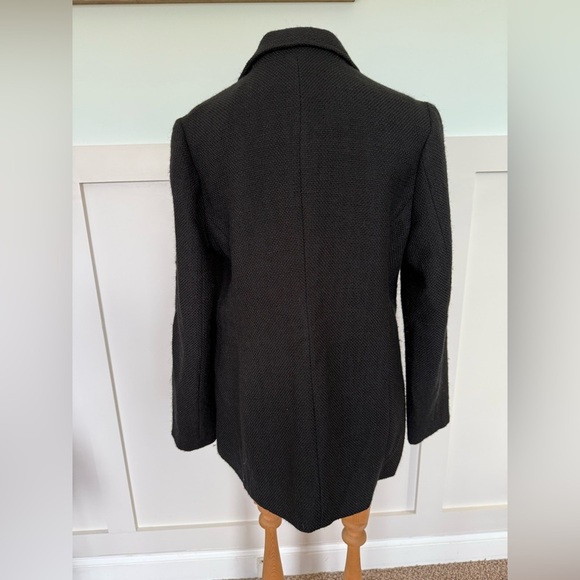 J.Jill Textured woven Knit Blazer Women’s size MED black wool blend 2 button - Picture 4 of 7